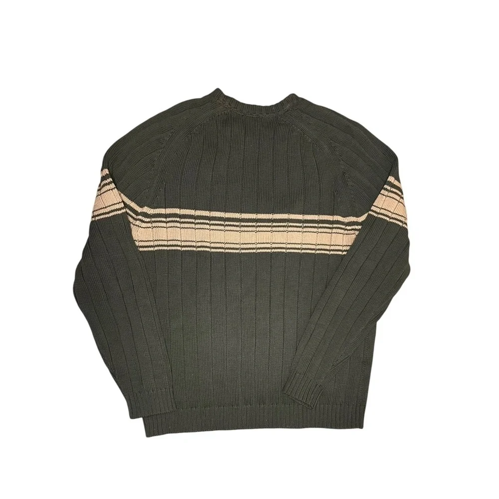 Eddie Bauer Y2K Stripe Knit Oversized Sweater Large Tall Cotton - Picture 2 of 5